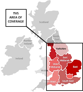 Area covered by TVS Technical Vending Support